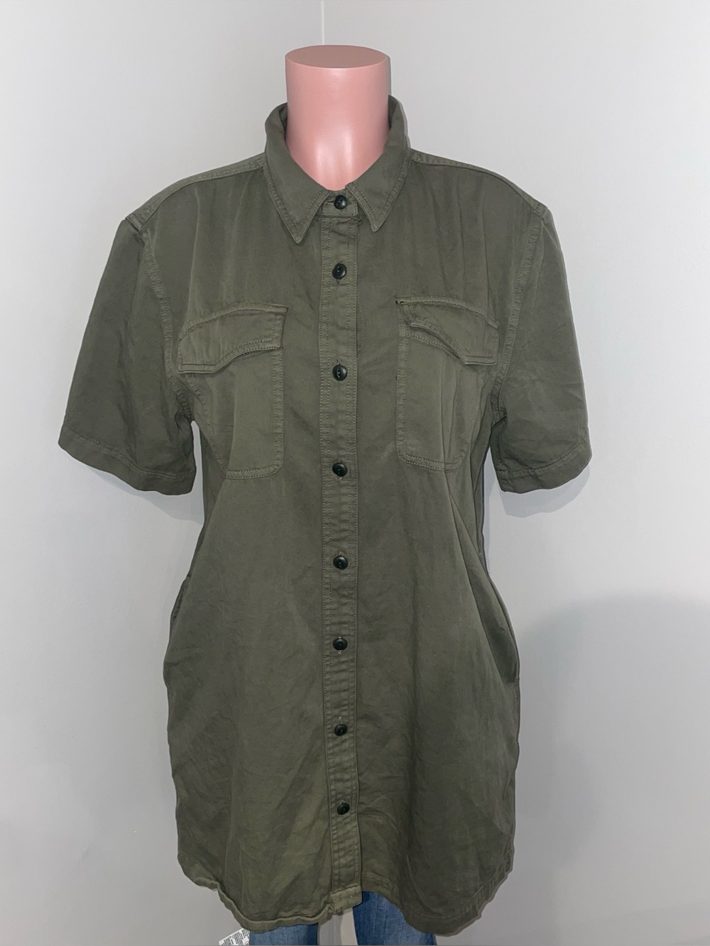 Madewell Oversized Mini Shirtdress, Sz LARGE